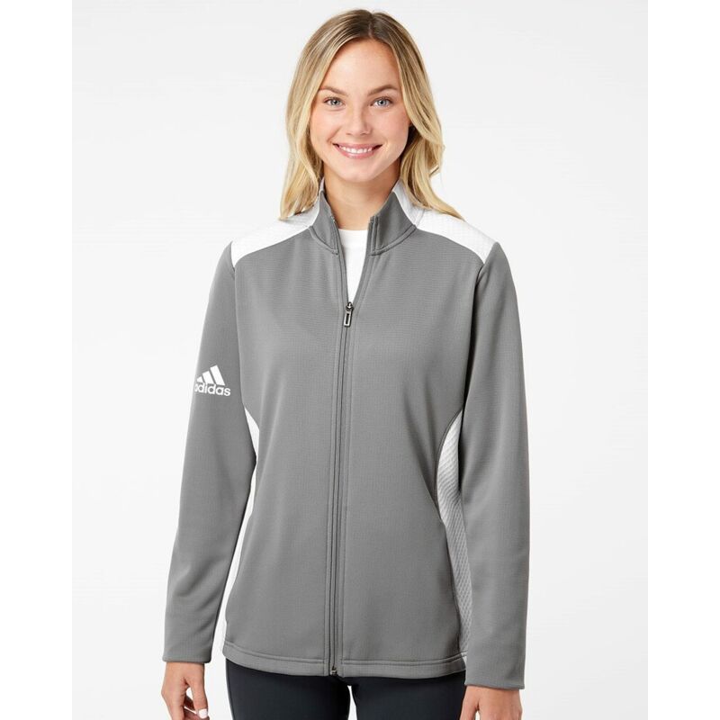 Women's Textured Mixed Media Full-Zip Jacket Thumbnail