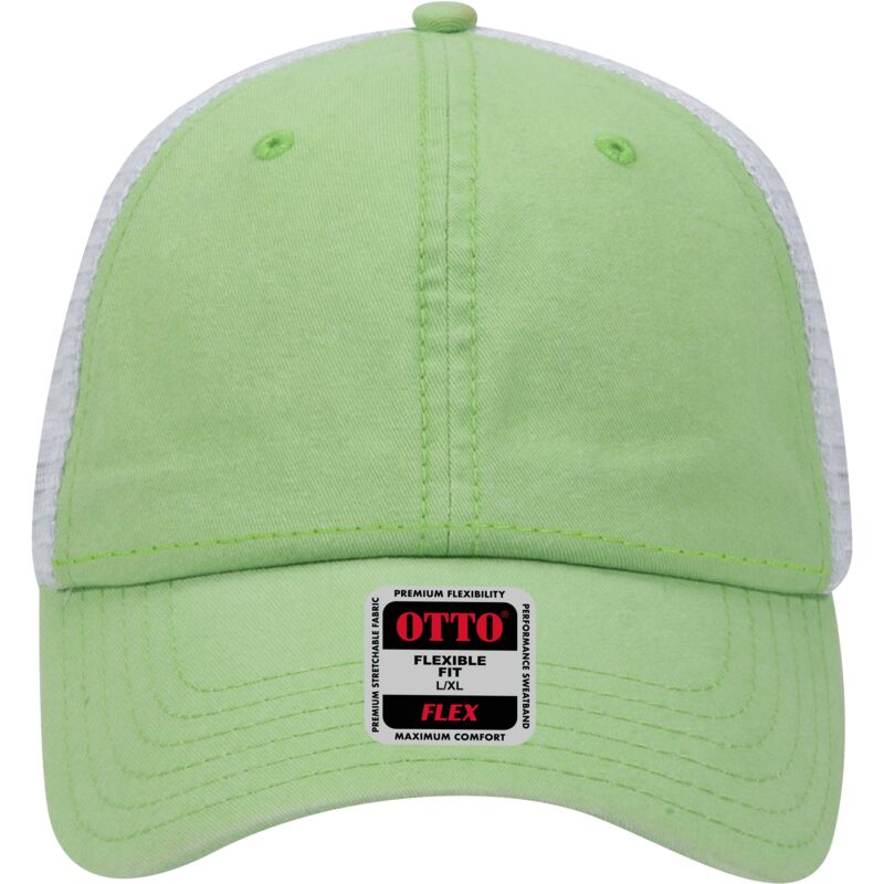 OTTO CAP "OTTO FLEX" 6 Panel Low Profile Mesh Back Trucker Hat Thumbnail