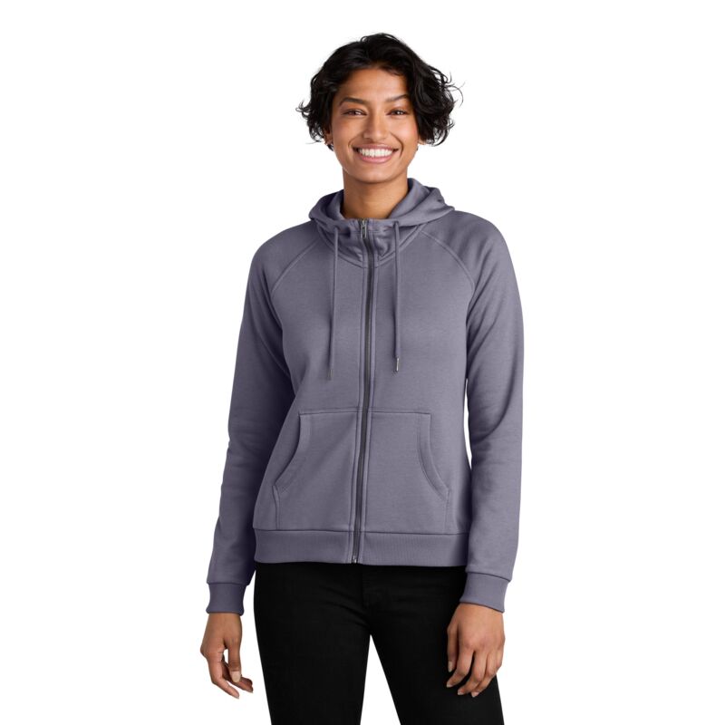 Women's Organic CVC Fleece Full Zip Hoodie Thumbnail