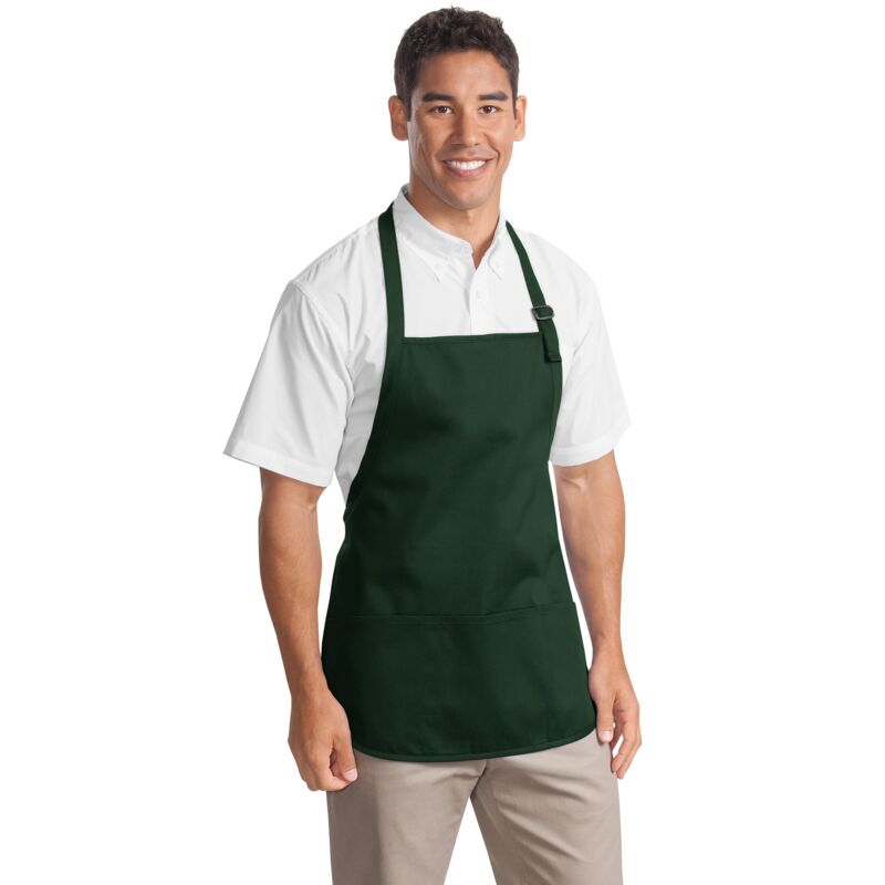 Medium Length Apron with Pouch Pockets Thumbnail