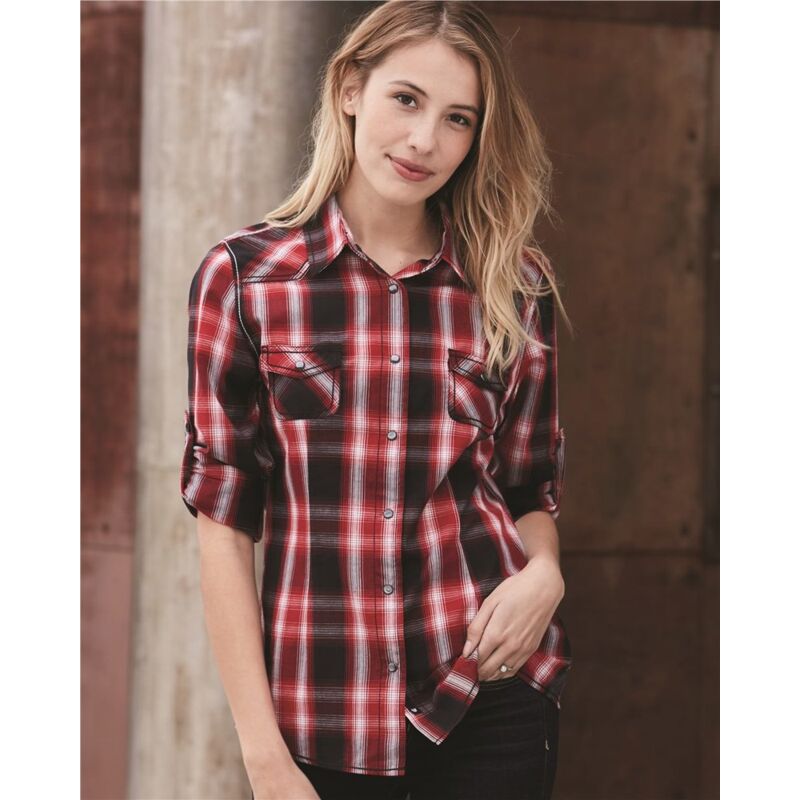 Women's Convertible Sleeve Western Shirt Thumbnail