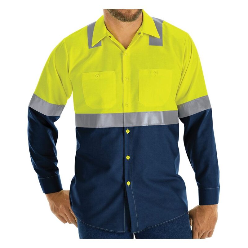 Enhanced & Hi-Visibility Long Sleeve Work Shirt - Tall Sizes Thumbnail