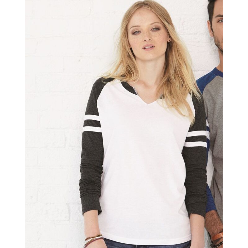 Women's Fine Jersey Mash Up Long Sleeve T-Shirt Thumbnail